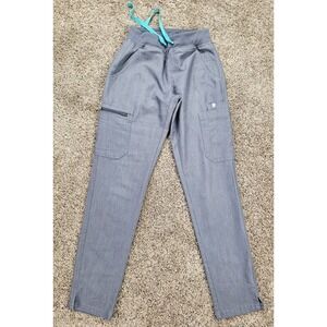 Figs‎ Womens Tech. Pants Gray Skinny Scrub Stretch Medical Nursing Size XXS